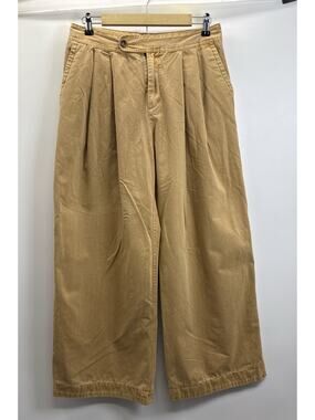Urban Outfitters Wide Leg Pleated Pants Womens 8 Camel Boho Academia
